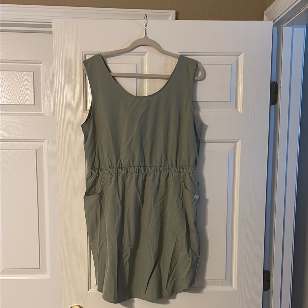 Olive Green Sleeveless Dress